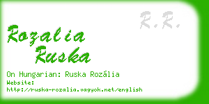 rozalia ruska business card